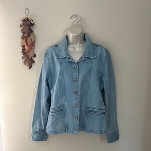 Christopher & Banks Denim Blue Jacket, Sz M